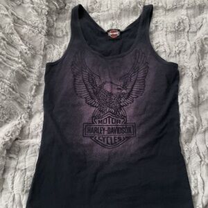Harley-Davidson Black and Purple Eagle Tank Top lg